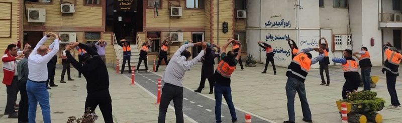 ورزش صبحگاهی آقایان در بندر ترکمن برگزار شد