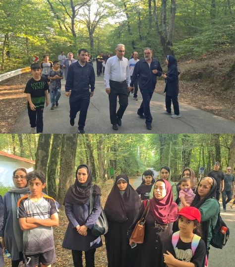 همایش پیاده روی شهر پویا در جنگل النگدره گرگان 