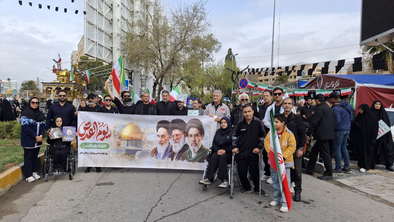 حضور خانواده بزرگ ورزش همگانی فارس در مراسم راهپیمایی روز جهانی قدس