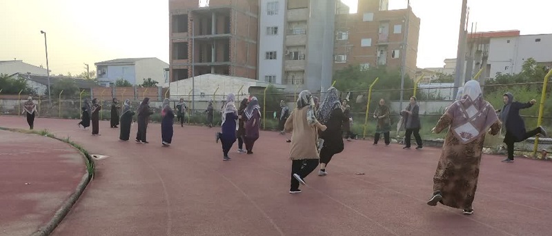 ورزش صبحگاهی بانوان در بندرترکمن 