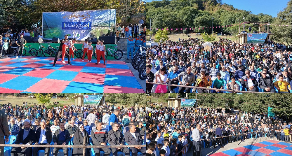 همایش پیاده روی خانوادگی پخش زنده در شهر نوده خاندوز 